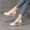 White, variant on Women's Dress Sandals Beige Wedge Summer Plus-size Clasp Solid Color Straw Woven Linen Wedge Sandals Mothers Day