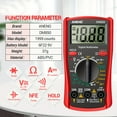 thumbnail image 4 of TKDMR Digital Multimeter Tester 1999 Counts with DC AC Voltmeter and Ohm Volt Amp Meter; Measures Voltage, Current, Resistance, Continuity and Diode, black、red, 4 of 9