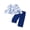 Blue, variant on Yaiqi 4T Toddler Girl Outfit Set 5T Child Girls Clothes Ruffle Long Sleeves T-shirt Top Pants 2pcs Clothing Green