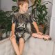thumbnail image 4 of Balery Butterfly Cow With Flowers Conjunto de Pijama Infantil de Manga Corta con Estampado – Ropa de Dormir de Algodón Suave-Small, 4 of 6
