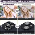 thumbnail image 5 of For Apple iPhone 15 / iPhone 15 Plus Bling Bling Ring Crystal Tempered Glass Camera Len Protector Cover Black, 5 of 5