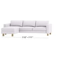 thumbnail image 4 of Sofa Cover only! Dense Cotton Karlstad Three Seat Sofa and Chaise Lounge Cover Replacement Only Fits IKEA Karlstad Sectional Corner Sofa. Width: 282CM, Not 244CM! Sofa Cover Only! (Cotton Dark Gray), 4 of 4