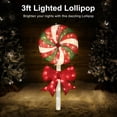 thumbnail image 4 of 3' Pre-Lit Lollipop Christmas Holiday Décor with 80 Warm White Twinkling LED Lights, 4 of 6