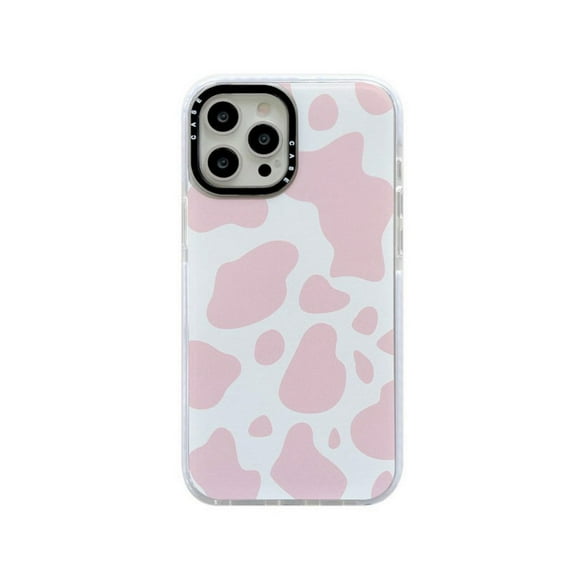 for iPhone 13 Case Clear with Cow Print Cute Silicone TPU Phone Protective Cover Shockproof Phone Cover Bumper