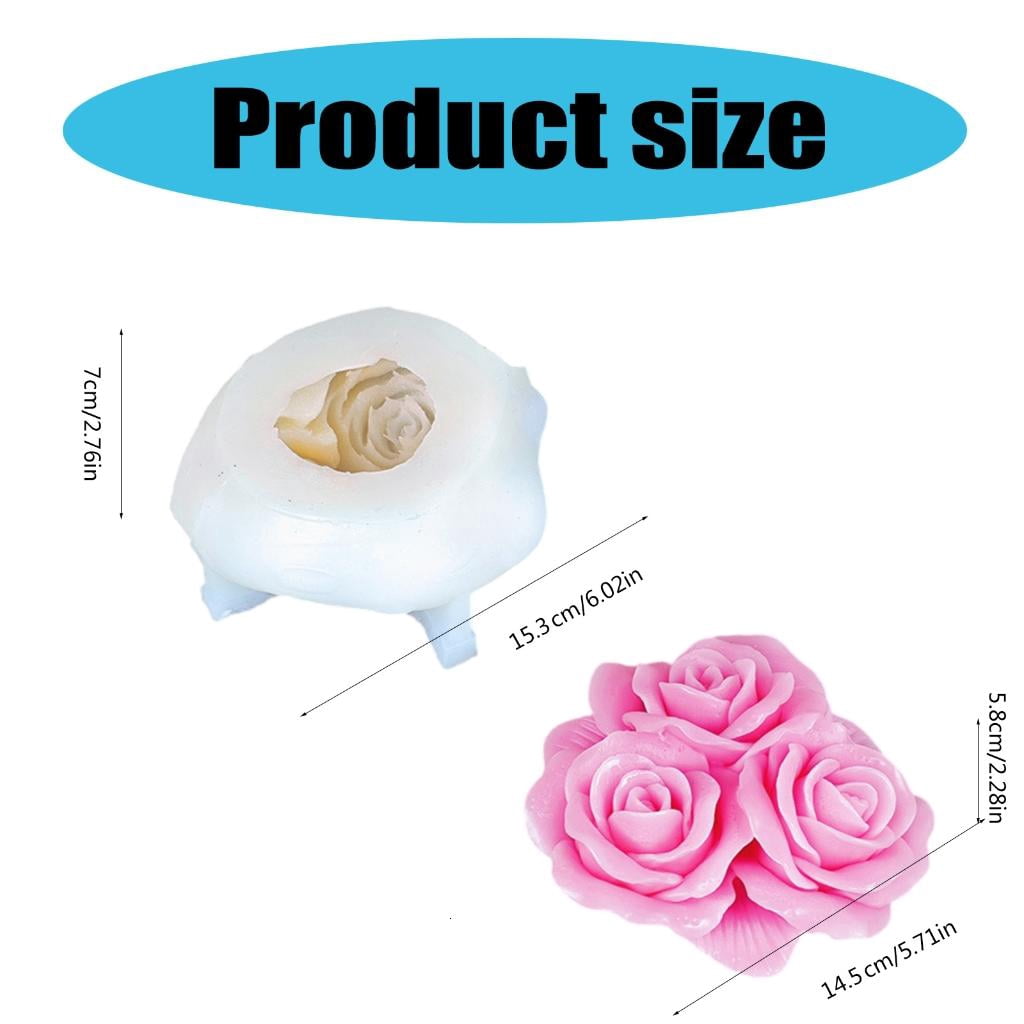 Osdhezcn Multifuntional Silicone Candle Mold Crafting Molds 3D Flower Molds Hand-Making Supplies Present for Crafting Enthusiasts