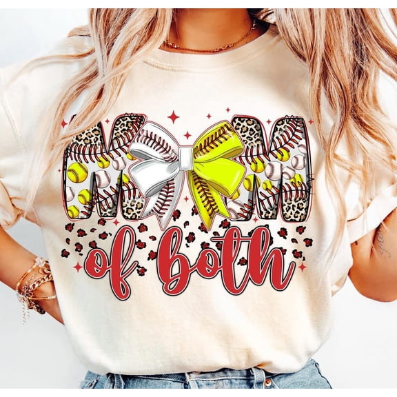 Baseball Softball Mama Shirt, Softball Baseball Mom Tee, Game Day Mom Shirt, Baseball Coquette Design, Softball Bow Shirt