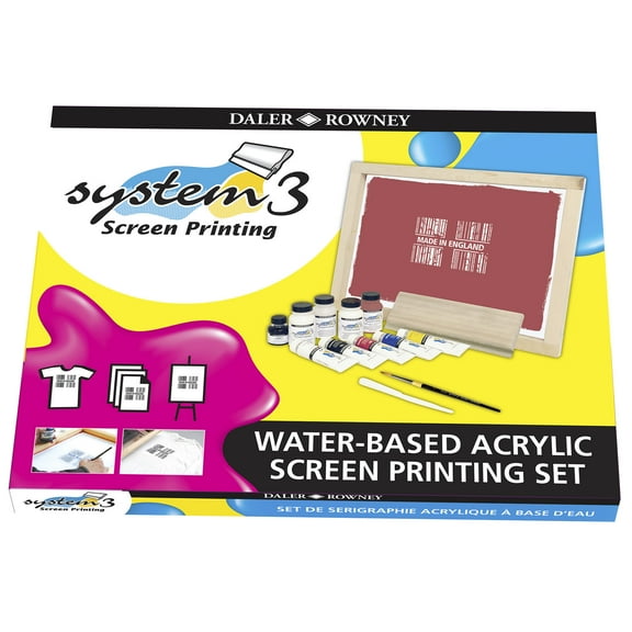 Daler-Rowney System3 Acrylic Paint Screen Printing Set, Assorted Colors, 1 Count