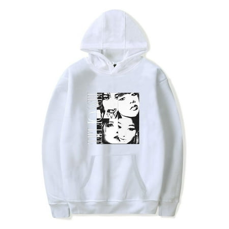 Unisex Kiss Of Life Born To Be XX Album Graphic Long Sleeve Pullover Hoodie - Kpop Streetwear,XXL,White