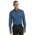 thumbnail image 1 of Discontinued  Port Authority ®  Stretch Poplin Shirt. S646 3Xl Moonlight Blue, 1 of 1