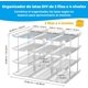 thumbnail image 2 of Organizador de latas apilable de 4 niveles para despensa,Soporte para latas de refrigerador con capacidad para 48 latas,Combinación libre y ruedas automáticas para la cocina. Transparente., 2 of 4