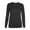 Black, variant on ShomPort Crew Neck Long Sleeve T Shirts for Women Casual Stretch Slim Basic Top Tee Solid Color Soft Cotton Undershirt