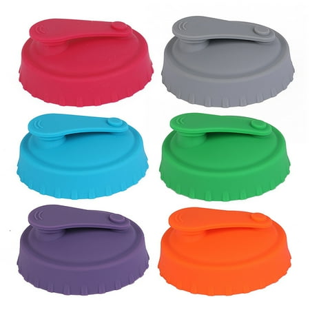 

Xinwanna 6Pcs Beer Bottle Lid Leak-proof Good-sealing Food Grade BPA Free Sealing Silicone Tin Can Soda Cola Lid Kitchen Gadgets (Mix Color)