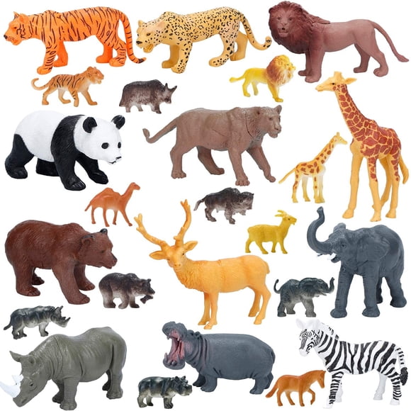 Figuras de animales de safari jumbo Kimicare figuras realistas de animales salvajes
