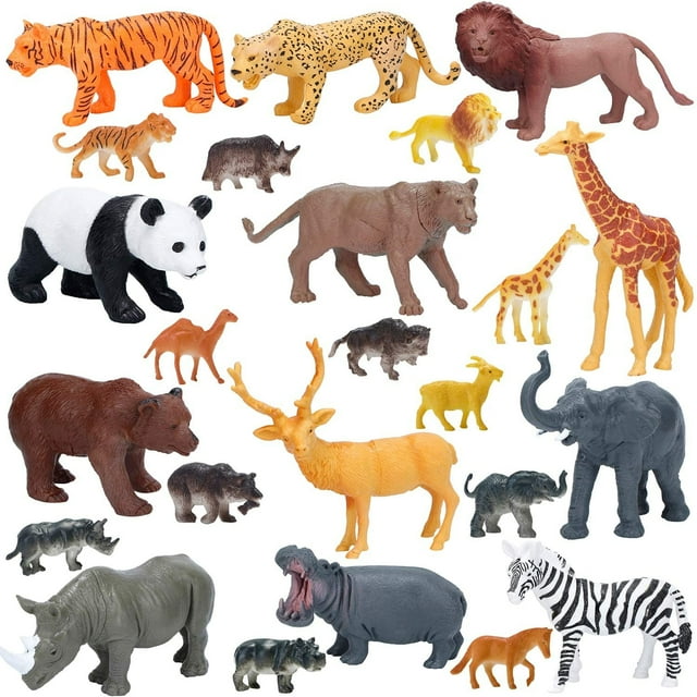 Figuras de animales de safari jumbo Kimicare figuras realistas de animales salvajes