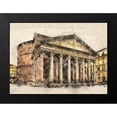 thumbnail image 2 of Bolokofsky, Ronald 24x19 Black Modern Framed Museum Art Print Titled - Ancient Pantheon I, 2 of 5