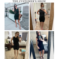 thumbnail image 3 of Robe Courte Moulante Sans Manches à Col Rond Froncé pour Femmes, 2021, 3 of 5