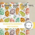 thumbnail image 6 of Easter Eggs Kitchen Curtains Window Panels, Colorful Eggs Spring Flowers Leaves Retro Pastoral Insulated Window Treatment Curtain, Grommet Curtains for Bedroom/Living Room/Bathroom, 2 Piece 42"Wx45"L, 6 of 8