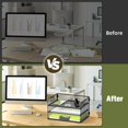 thumbnail image 6 of INTIGE 3 Tier Paper Tray Organizer, Mesh Desktop File Organizer with Handles, 6 of 6