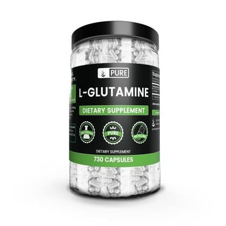 Pure Original Ingredients L-Glutamine 730 Capsules No Magnesium Or Rice Fillers, Always Pure, Lab Verified
