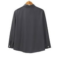 thumbnail image 5 of ManxiVoo Womens Spring Summer Long Sleeve Shirt Breathable Loose Fit Top for Casual and Office Wear M Size Dark Gray, 5 of 9
