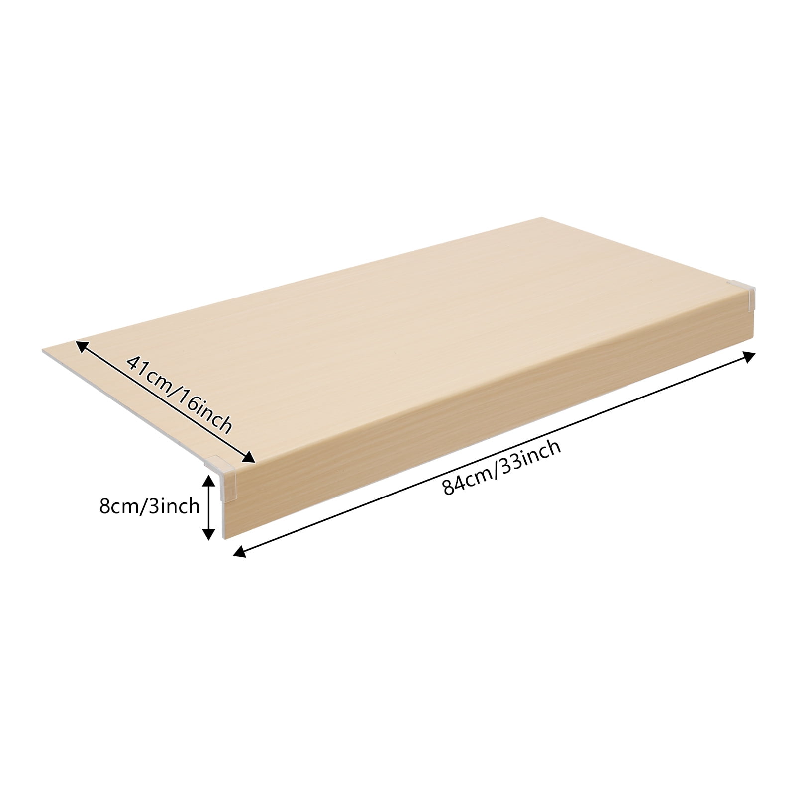 5 Pcs 33*16in Foamed PVC Wire Rack Covers  Pantry Shelves Covers Light Wood Color for Bathroom Kitchen Shelving