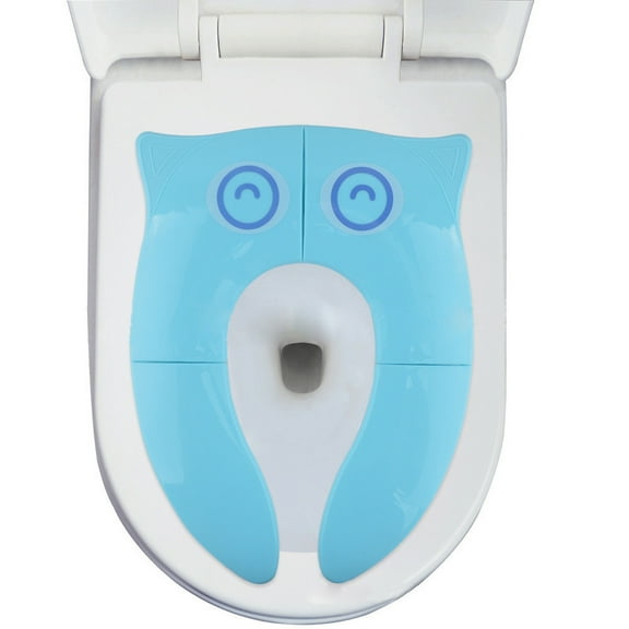 Ycandiee Toilet Seat Cover, Folding Travel Toilet Seat for Children and Potty Training, Portable Silicone Toilet Seat for Toddlers, Boys & Girls with Non-Slip Silicone Pads, Recyclable Toilet Seat