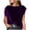 Purple-02, variant on Women's Velvet Batwing Sleeve T-Shirt Crew Neckline Soft Blouse Dressy Luxe Relaxed Fit Top for Casual Outings