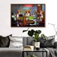 thumbnail image 2 of IDEA4WALL Framed Canvas Wall Art Dogs Playing Poker Canvas Prints for Modern Home Decoration Ready to Hang 24"x36" inches, 2 of 4