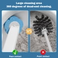 thumbnail image 4 of Cepillo de limpieza de baño, accesorios de baño de limpieza sin callejón sin salida (1 cepillo blanco, 18 cabezales), 4 of 8