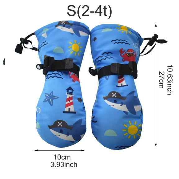 Vadktai Winter Kids Waterproof Gloves for Boys Girls Snow Ski Toddler Baby Mittens Outdoor for Infant Teens