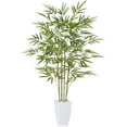 thumbnail image 3 of 4FT Artificial Bamboo Plant With Like Real leaves in Planter, 6lb, DR.Planzen, 3 of 8