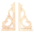 thumbnail image 1 of 2 apliques de esquina de madera tallada sin pintar para muebles del hogar, decoración tallada en madera., 1 of 12