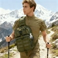 thumbnail image 5 of Djiypn Outdoor Sling Bag for Men, Small One Shoulder Bag Backpack, Travel Hiking Daypacks, Crossbody Chest Bag Pack for Hiking, Cycling, Hunting, Army Green, 5 of 6