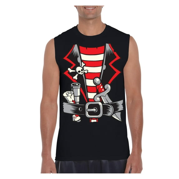 Men's Graphic T-Shirt Sleeveless - Pirate Costume