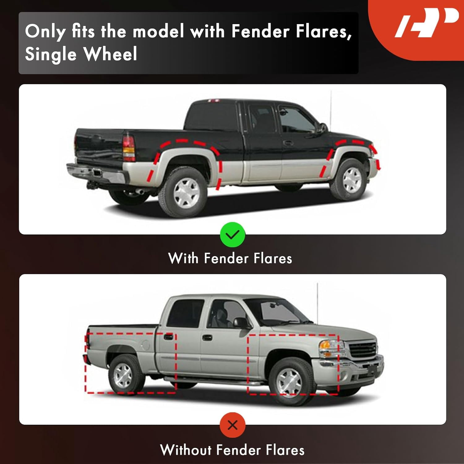A-Premium Splash Guards Mud Flaps Replacement for Chevrolet Silverado