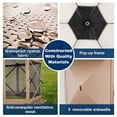 thumbnail image 4 of COBIZI 12x12 Pop-up Gazebo Screen Canopy with 5 Sidewalls and Mosquito Nettings for Camping, Tent Instant Screened House with Carrying Bag and Ground Stakes, Khaki(Upgraded), 4 of 9