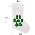 thumbnail image 2 of Coolnut 2 PSC Christmas Stockings Dog Paw Black and Green Christmas, 17.7" Xmas Fireplace Santa Socks Christmas Tree Hanging Stockings Decoration for Christmas Holiday Xmas Gift, 2 of 6