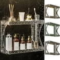 thumbnail image 7 of Bathroom Storage Rack, Wall Mounted Bathroom Organizer, Acrylic Double-Layer Shelf for Toiletries, Punch-Free, Waterproof, Space-Saving, Easy Installation, 7 of 7