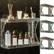 thumbnail image 1 of Estante organizador de baño montado en la pared, estante de almacenamiento acrílico de doble capa, adhesivo sin instalación de taladro, carrito de encimera impermeable para artículos de tocador, 1 of 7