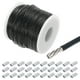 thumbnail image 1 of Cable de alambre de 328 pies (100 m) de acero inoxidable 304 recubierto de vinilo de 3/64" (1 mm) con 30 piezas de funda de aluminio negra, 1 of 7