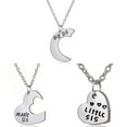 thumbnail image 2 of Tshsdpx Broken Heart Sisters Matching Big Middle Little Sister Letter Carved Love Necklace, 2 of 7