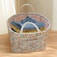 thumbnail image 4 of Floral Fabric Storage Basket Large Laundry Basket Laundry Hamper Decor Supplies (Style 1), 4 of 9