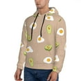 thumbnail image 2 of Bingfone Egg And Avocado Men'S Drawstring Hoodie Long Sleeve Pocket Sweatshirts-4x-Large, 2 of 9