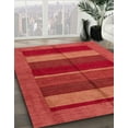 thumbnail image 3 of Ahgly Company Machine Washable Indoor Rectangle Abstract Fire Engine Red Area Rugs, 2' x 3', 3 of 7