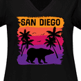 thumbnail image 4 of Inktastic San Diego California Sunset Women's Plus Size V-Neck T-Shirt, 4 of 5