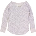 thumbnail image 2 of Tractr Girls Two-Piece Layering Shirt Set (Violet Shimmer/Leopard, X-Small), 2 of 3