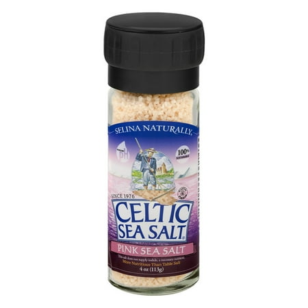 Celtic Sea Salt Pink Sea Salt, 4 Oz Glass Grinders