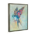 thumbnail image 3 of Stupell Industries Botanical Swallow Floral Blossom Wings Bird Painting Painting Luster Gray Floating Framed Canvas Print Wall Art, Design by Lisa Morales, 3 of 6