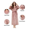 thumbnail image 5 of LOFIR Womens Soft Hooded Plush Robe, Luxury Fluffy Robe Long Fleece Spa Bathrobe for Women (XL,Taupe), 5 of 7