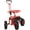 Red, variant on Kinbor Garden Cart Rolling Adjustable Degree Swivel Seat Lawn Yard Patio Wagon Scooter for Planting, Adjustable Handle 360 Degree Swivel Seat, Red
